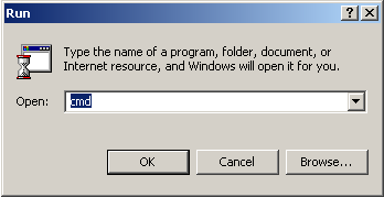 Running the command prompt