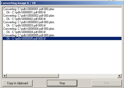 Wait for conversion to stop then click "Exit"